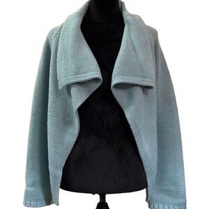 Express Wool Acrylic Blend Open Sweater Cardigan. Seafoam color. Size SP
